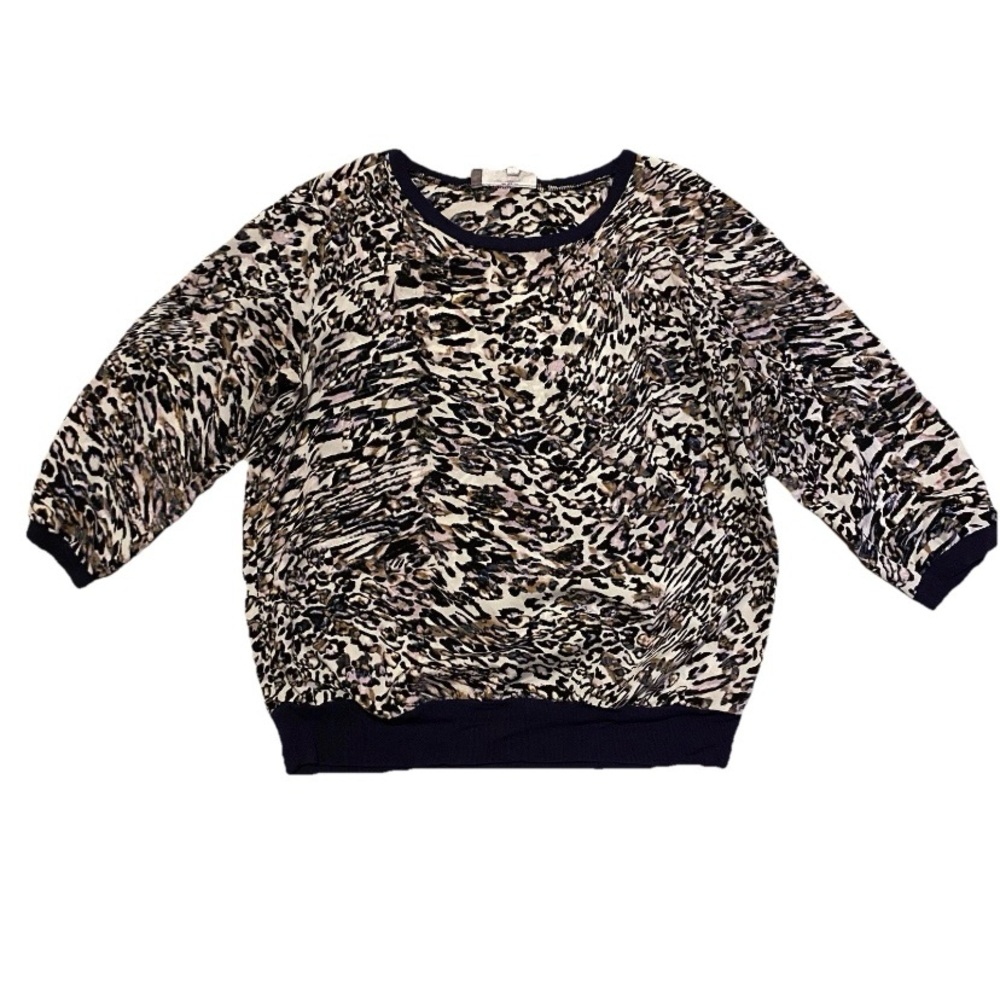 Jennifer Lopez Animal Print Pullover Womens Size Large Lightweight Workout